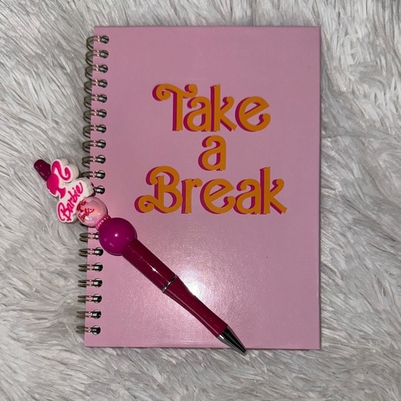 Other - Pink 'Take a Break' Notebook with Pen (B)
